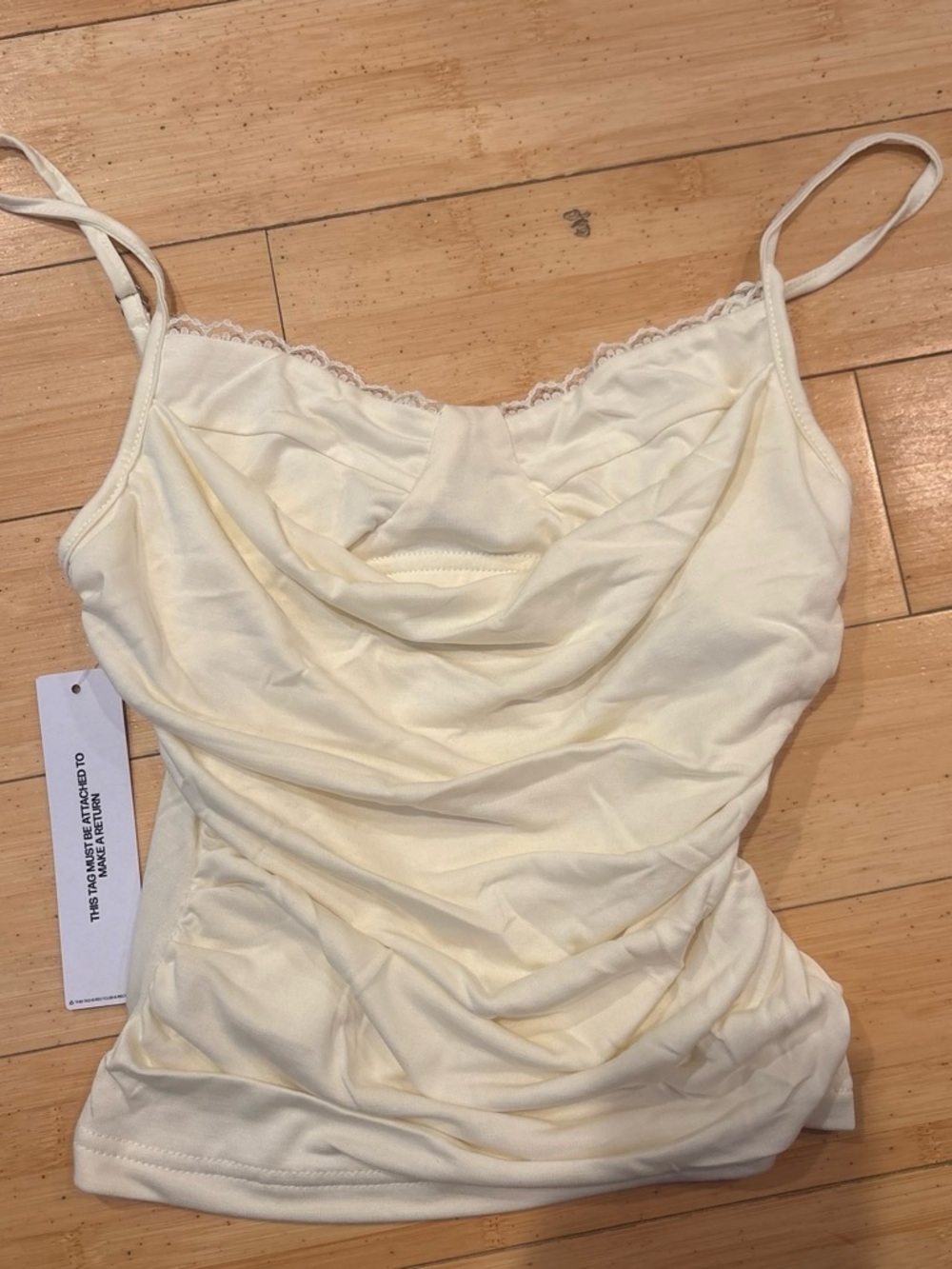 NWT Princess Polly edalie layered bralette top butter size us 0